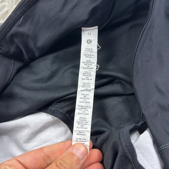 Lululemon Speed Up Short Long *4" Updated Fit Heather Lux Multi Black / Black - Picture 4 of 7